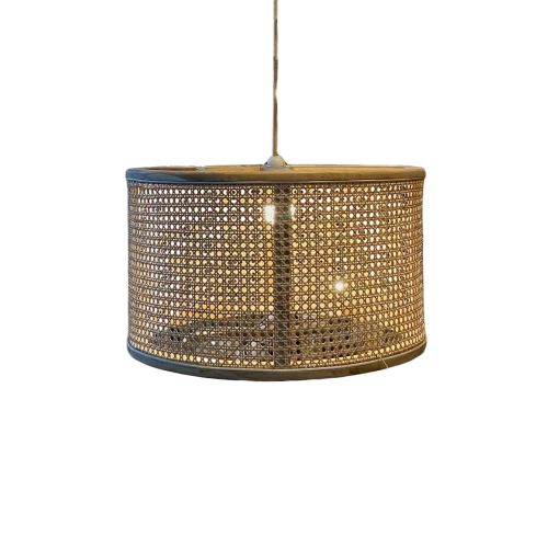 COLGANTE CLEO RATAN TECA 50x35CM